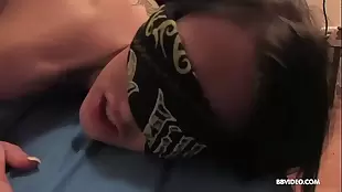 Big-breasted exciting German blindfolded clumsily copulates hard with HD